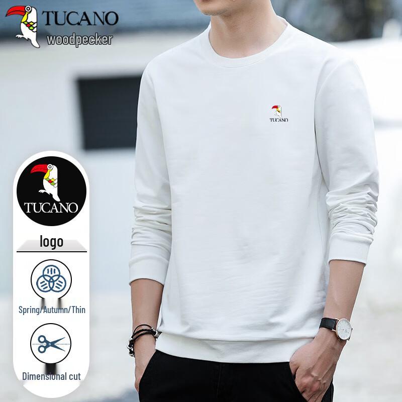 TUCANO Men s Classic Solid Crew Neck Long Sleeve Sweatshirt 3XL