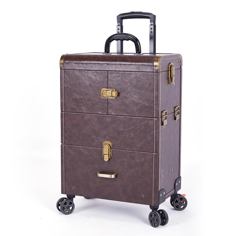 Korean Style Makeup Trolley Case: Multi-layer
