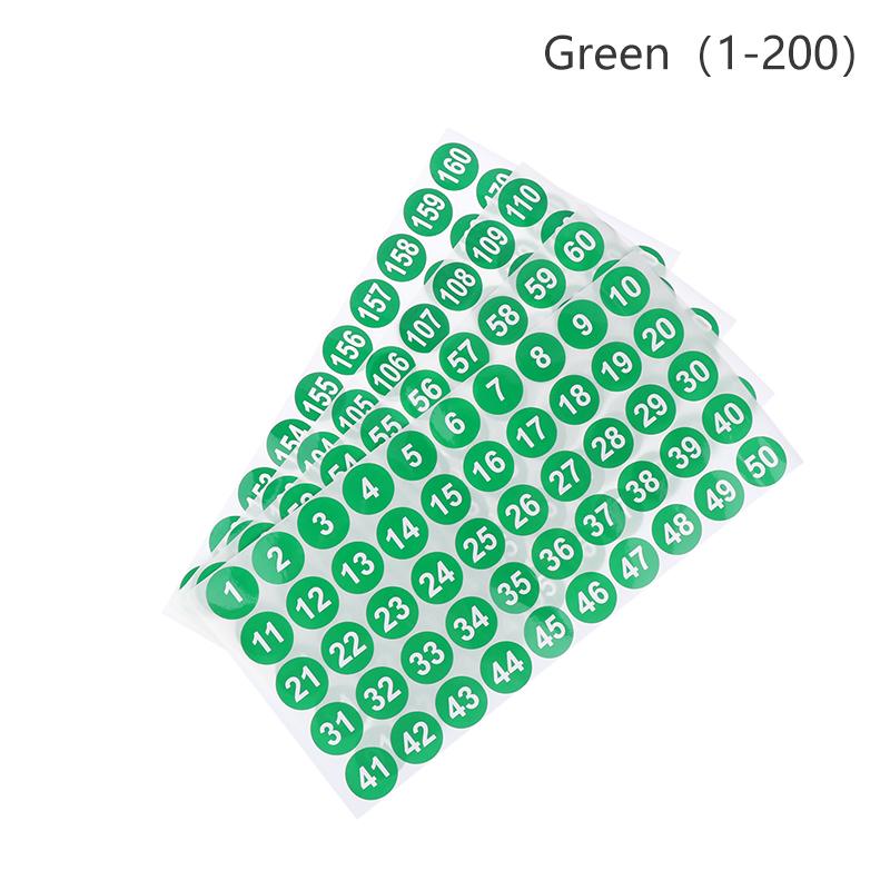 4 arkusze 2,54 cm Naklejki Cyfrowe 1-200 Kolejne Numery Samoprzylepne Etykiety DIY Butelki do Lakieru do Paznokci Zastawa Stołowa Dekoracje do Scrapbookingu