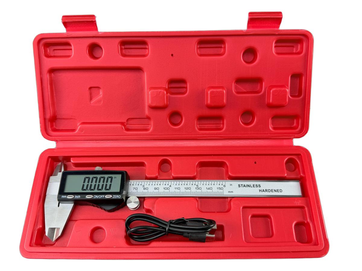 MECHWARE 0-150mm Rechargeable Type-C Full Large Screen LCD Digital Caliper 150mm 0-150mm/0-6