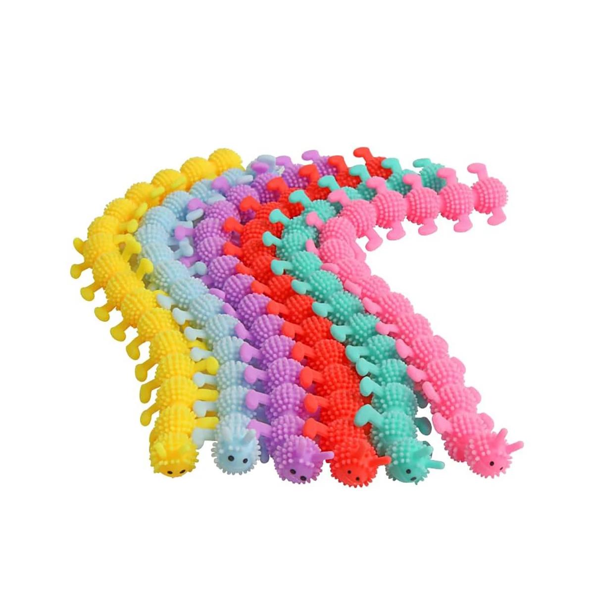 

Tpr Caterpillar Lalale Relaxation Hand Ring Relief Noodle Plush Rubber Toy Safe Use Nice Decor Good Gift For Kids