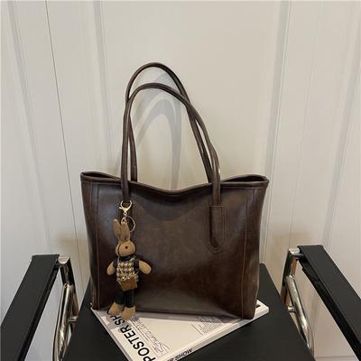 Retro Casual Tote Bag Women's New Fashion Trend Large Capacity Shoulder Bag Simple Travel Handbag