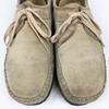Clarks Kreppsohle Wildleder Low-Cut Stiefel Beige Braun Größe 7G 25.5 Herren(GEBRAUCHT)