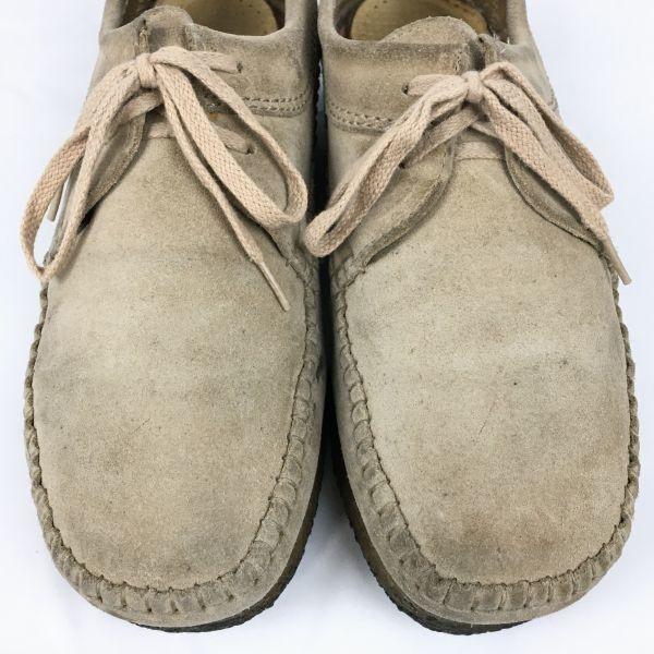 Clarks Kreppsohle Wildleder Low-Cut Stiefel Beige Braun Größe 7G 25.5 Herren(GEBRAUCHT)