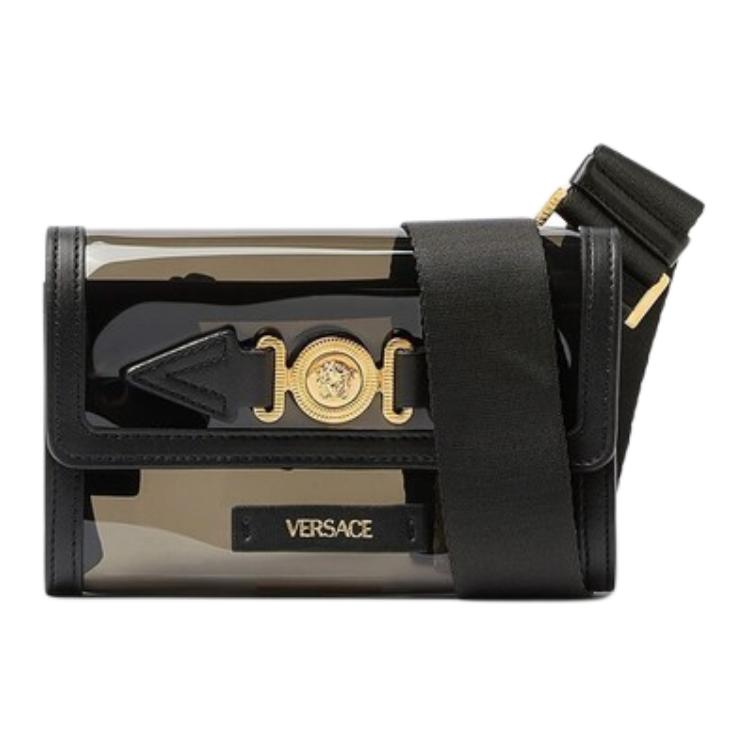 

Versace Medusa Gold Hardware Waist Bag Men bags Black 1005207-1A03448-1E38V Basic Set (Bag+Dust Bag)