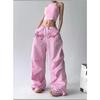 VIONA American Retro Hot Girl Hip Hop Letter Wide-Leg Pants Women Loose Pleated Design Dancing Trousers Summer Quick-Dry Pants