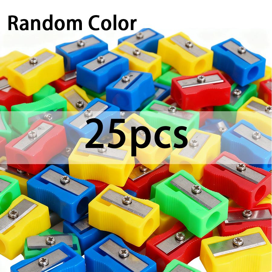 

25/50pcs Colorful Pencil Sharpener School Office Study Supplies Lightweight Stationery for Writing Drawing Sketching Note XJM