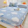 Soft Brushed Thicken Quilted Mattress Cover Breathable Anti-mites Al-inclusive Queen Size Bed Cover Not Included Pillowcase