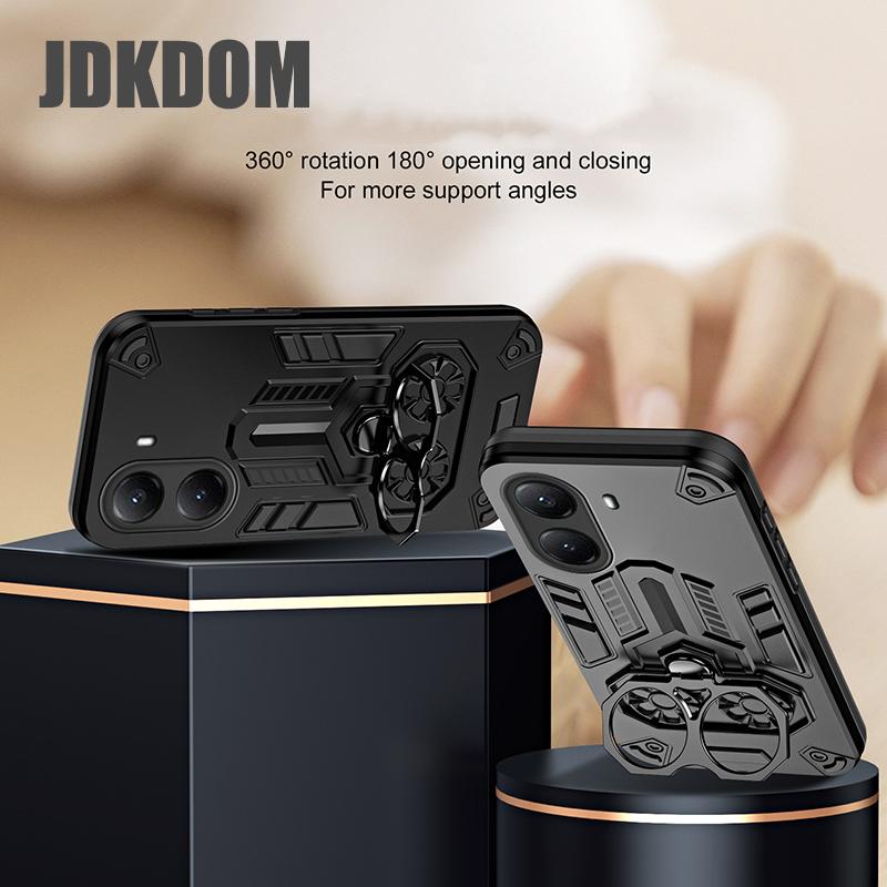 JDKDOM Shockproof Ring Bracket Case For Xiaomi POCO X7 Pro Cover For Xiaomi POCO C71