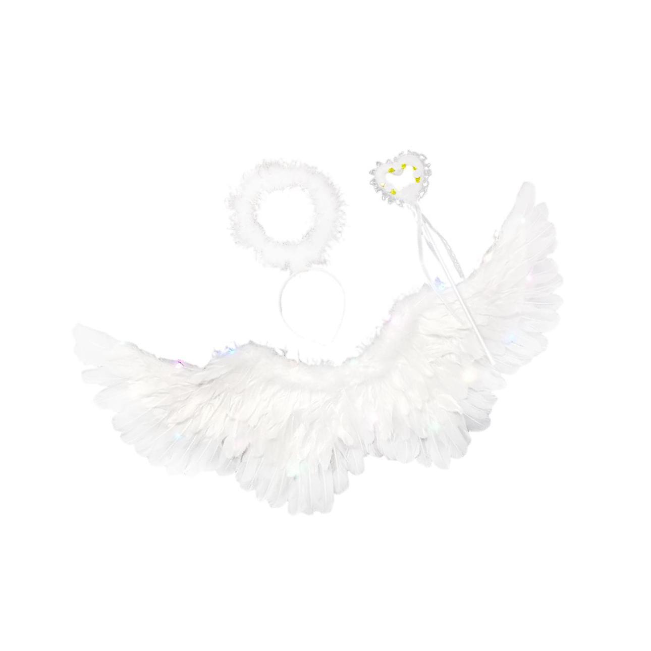 

Angel Costume Feather Wing with Straps Halloween Christmas Angel 80x40cm