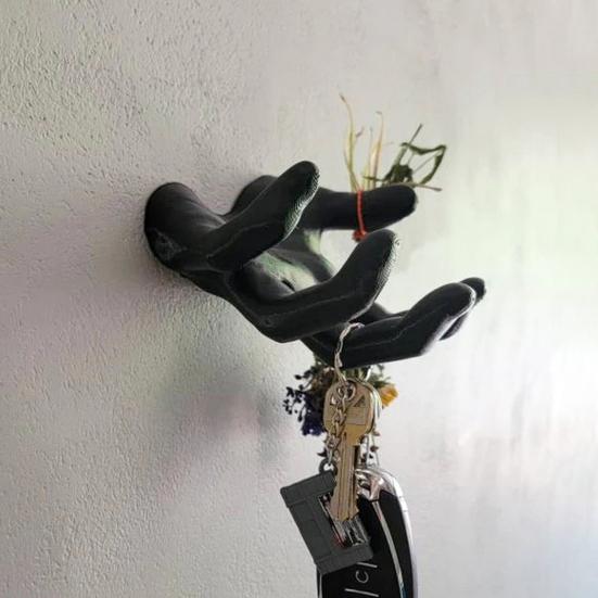 Yousheng Wall Gothic Hand Sculpture Devil Hand Candle Holder Terror Hand Halloween Wall Decor for Living Room Entryway Horror Themed Party