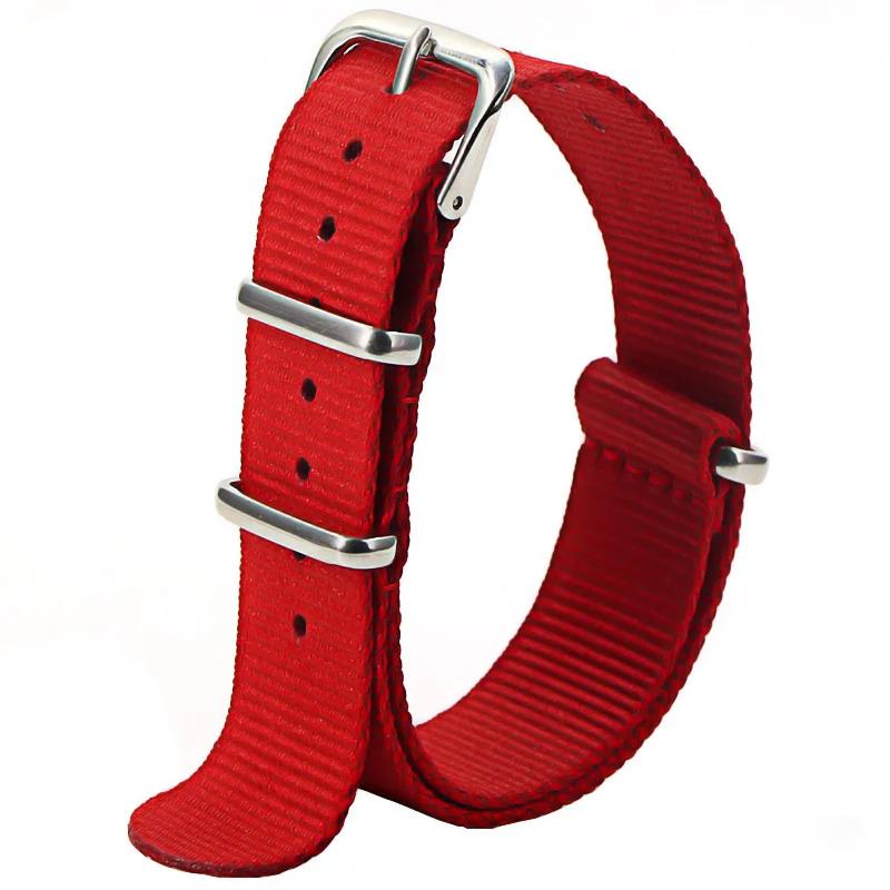 Sport Nylon Watch Band for Women&Men Watch Strap 18mm 20mm 22mm Army Sport Strap Fabric Nylon Watchband Buckle Belt