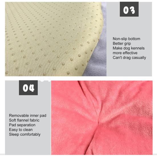 Pets Bed Attractive Double Stitching Technology PP Cotton Detachable Pad Dog Princess House for Home