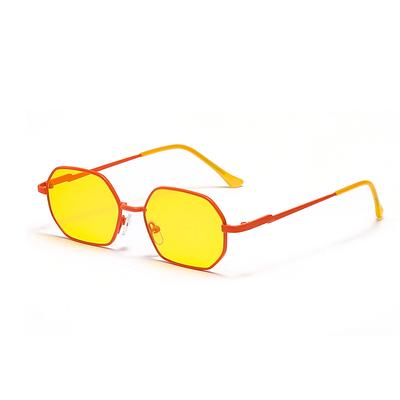 Small Frame Square Glasses Candy Colored Metal Sunglasses Women Retro Sunglasses Trendy Men