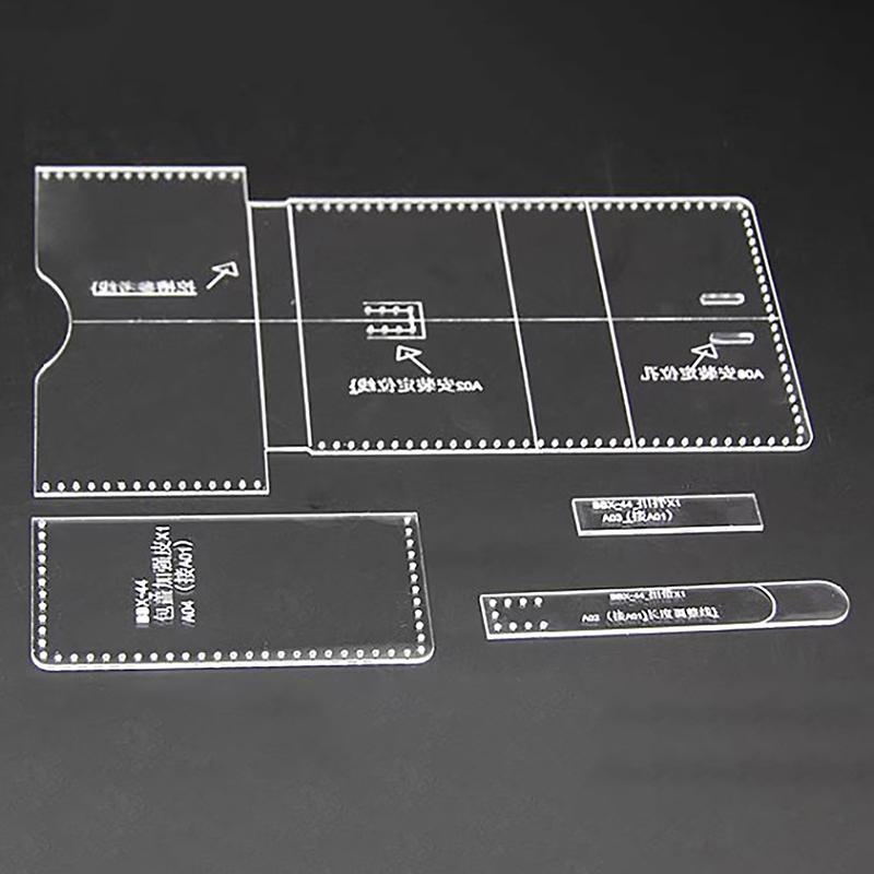Kurzes Portemonnaie Leder Vorlage DIY Handwerk Lederherstellung Acryl Schablone Geldbörsen Handgefertigt Lederhandwerk Form Langlebig