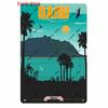 Beach Mermaid Metal Wall Sign for Girls Tiki Bar Hawaii Relax Pub Ocean Happy Place Keep Surfing Home Decor WY