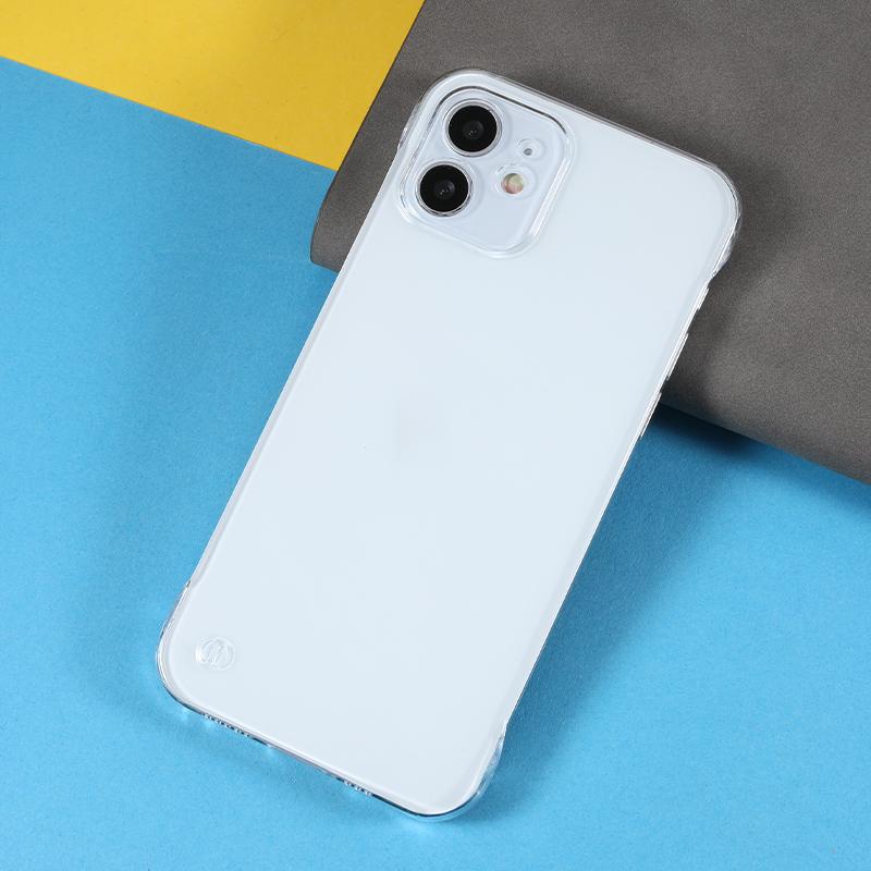 Hard PC Phone Case for iPhone 12 6.1 Inch Protective Slim Case Frameless Transparent Cell Phone Cover