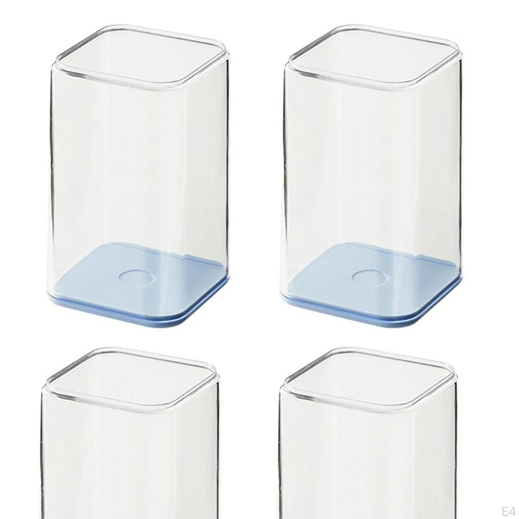 4 Pieces Acrylic Display Case Box Decorative Desktop Stackable Clear Storage