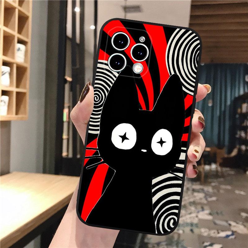 Black Cat Phone Case For Iphone 15 14 Pro Max 13 12 11 Pro Max XSMax XR 12 13 Mini 14 Plus