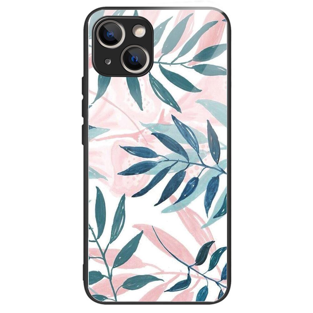 Tempered Glass+TPU Case for iPhone 15 Phone Cover Pattern Printing