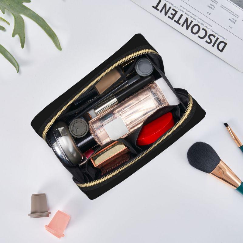 Umbrella Corporation Leather Makeup Bag Foldable Waterproof Travel Storage Pouch Portable Toiletry Cosmetic Bag for Women Girls