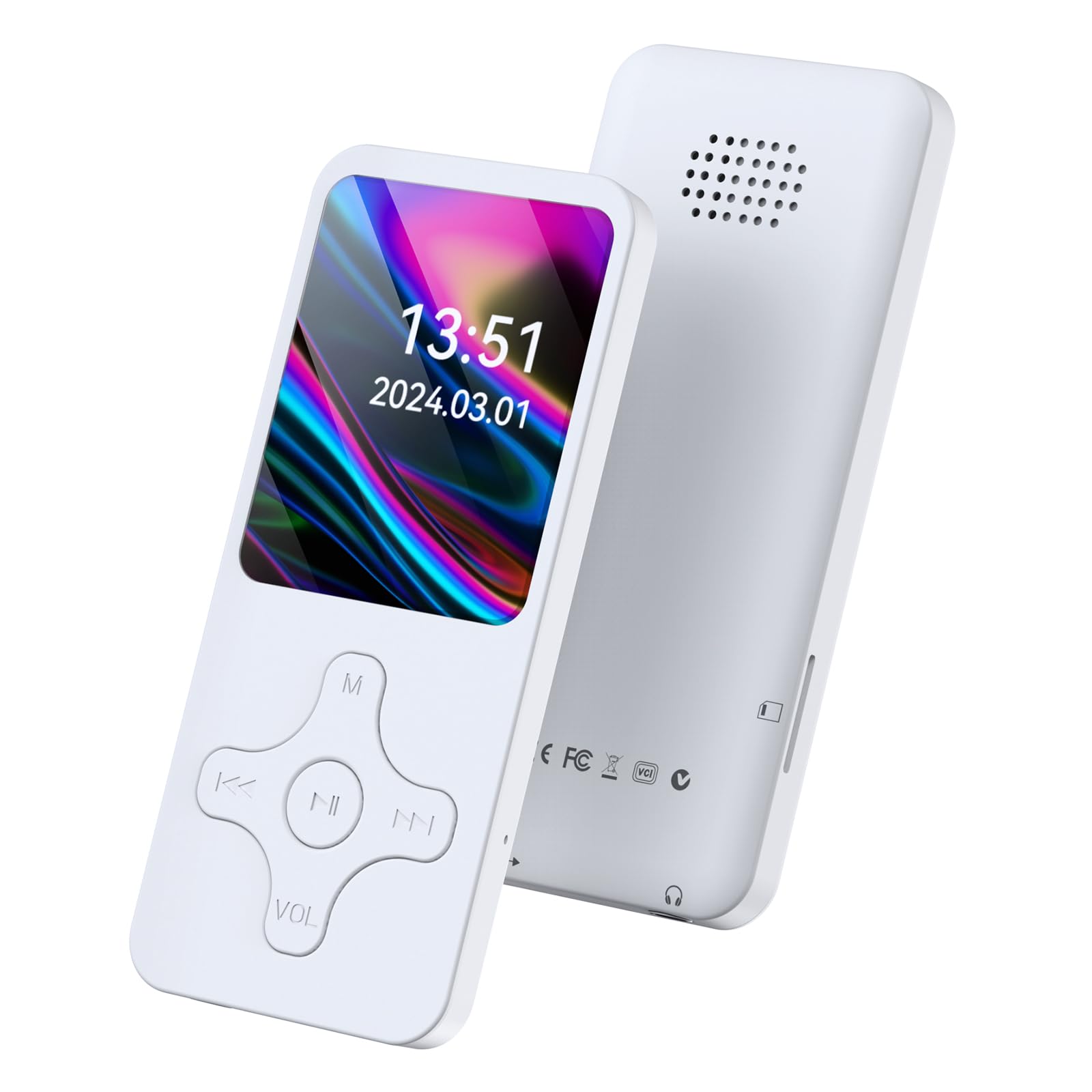 

MP3 Player, Bluetooth 5.0, Music Player, 64GB Capacity, 128GB TF Card Support, Built-in Speaker, HIFI Multifunctional Digital Audio Player, Compact