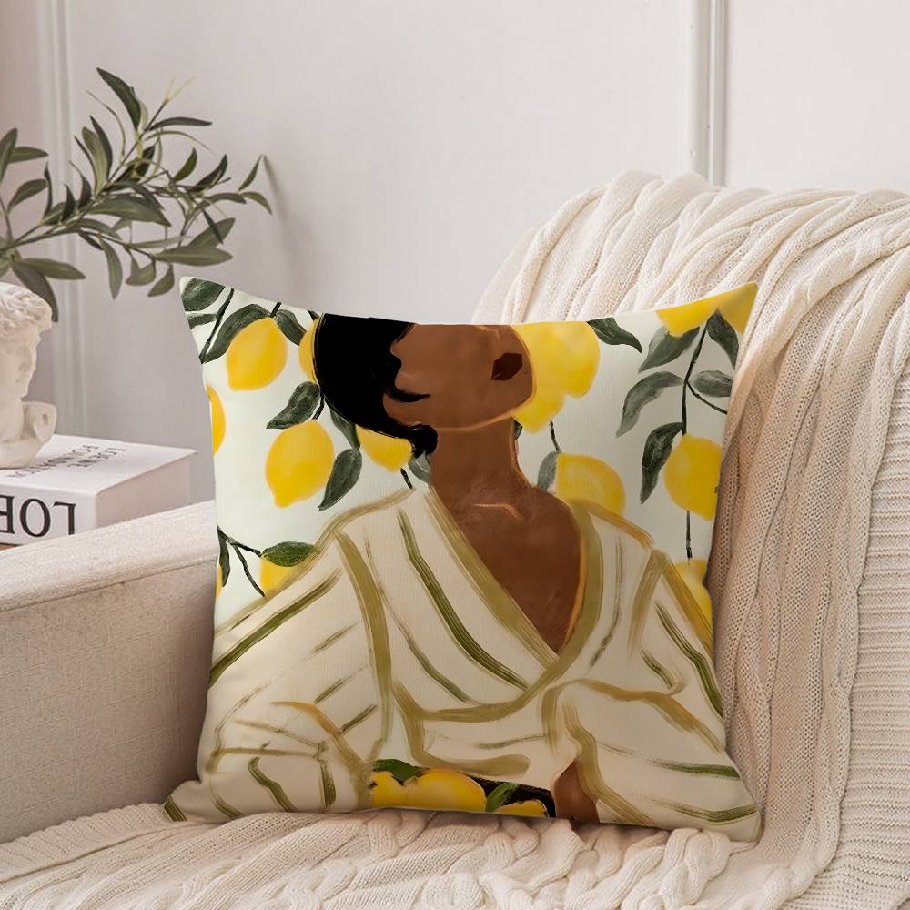 Art Abstract Illustration Pillow Case Home Decor Throw For Sofa Bed Car Room Decor Gift Idea