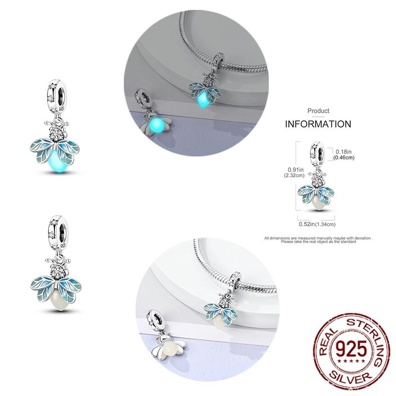 Copper Dragon Firefly Butterfly Puppy Heart Plane Travel Charms Fit Original Bracelet Zircon For Women Gift Gift