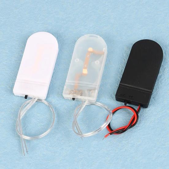 5Pcs Battery Box with Flat Flip Cover Two CR2032 Batteries Series Connection Switch Small Devices