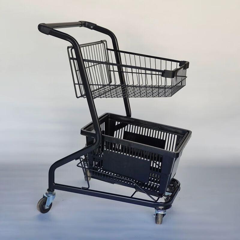 Double-Layer Utility Shopping Cart