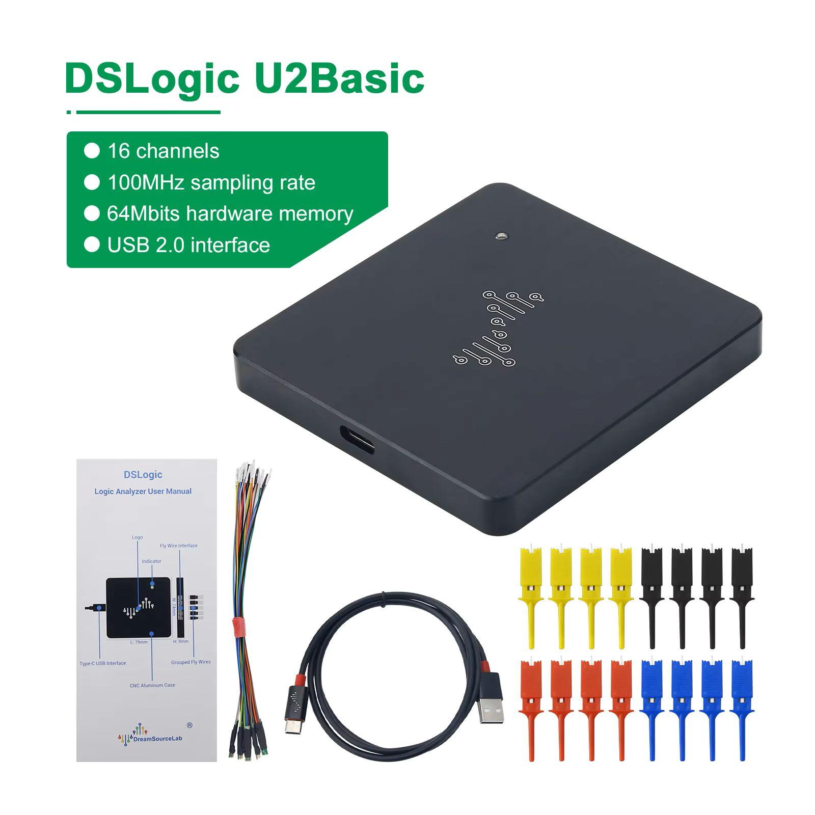 

Dream Source Lab DSLogic Plus Портативный металлический логический анализатор DSLogic 16 каналов 100 МГц USB-отладка Логический анализатор