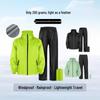 Ultra-Thin Cycling Raincoat Set: Lightweight, Breathable, Full-Body Rainproof Gear for Riders, Includes Two Pieces.