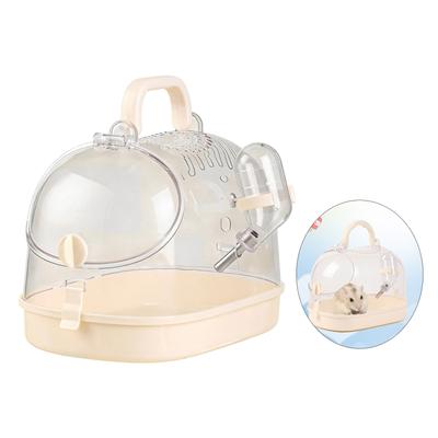 Ventilated Small Animal Carriers Cage with Top Airflows Clear View Design Water Bottle For Pet Monitoring Outdoor Trip