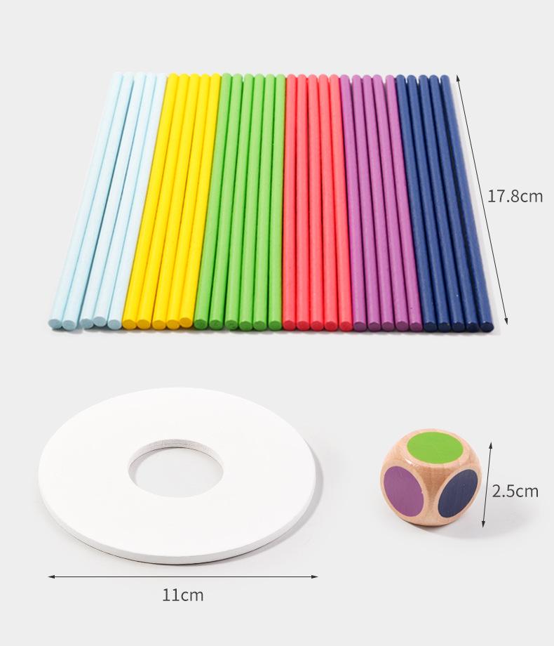 Balance Drawing Pick-Up Sticks: Educational Wooden Game for Parent-Child Interaction, Ideal for Kindergarten Kids
