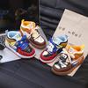 Children's high-top mandarin duck shoes 2025 autumn new fashion boys handsome board shoes girls foreign doll sports shoes