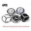 AABGU1 4PCS/set 75mm Car Wheel Center Hub Caps Cover  Decoration Accessories for Mercedes Benz B/C/E/S Class A Class C200L GLC GLK CLA