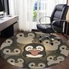 1pc Penguin Love Office Round Area Rug, Under Office Chairs Bedroom Living Room Home Decor, Room Deco, Available in Various Sizes
