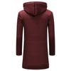 Cappotti da giacca con cappuccio a maniche lunghe in felpa cardigan con bottoni tinta unita da uomo