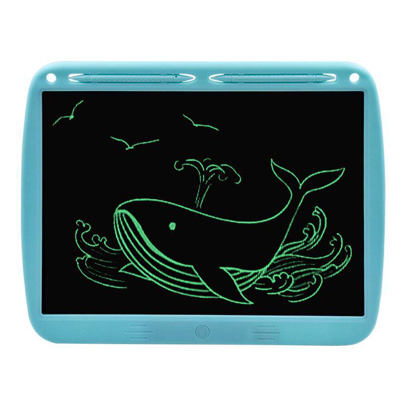 15" Rechargeable LCD Writing Board: High-Brightness Color Drawing Tablet for Smart Office and Children's Early Education.