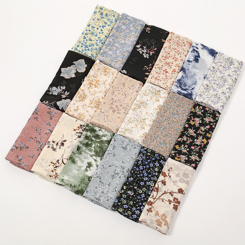 180*70cm Unique Women's Floral Scarves Lightweight Sheer Silky Feeling shawl Chiffon Flowers Printed Scarf