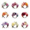 Bandeau Floral en Tissu Doux Couronne de Fleurs pour Photographie de Bal Headpiece en Fleur Tissu Femme