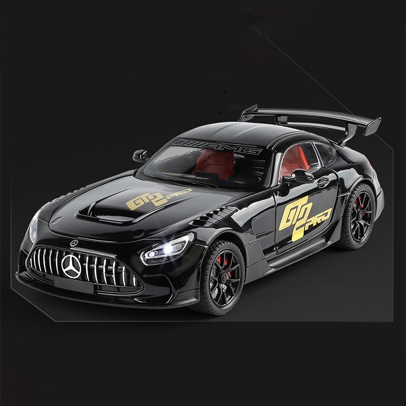 1/24 Benzs-GT GTR Alloy Sports Car Model Diecast & Toy Vehicles Metal Racing Car Model High Simulation Sound and Light Kids Gift