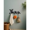 Vintage Deer Key Holder Rustic Woodland Wall Organizer Hook Home Decor Gift