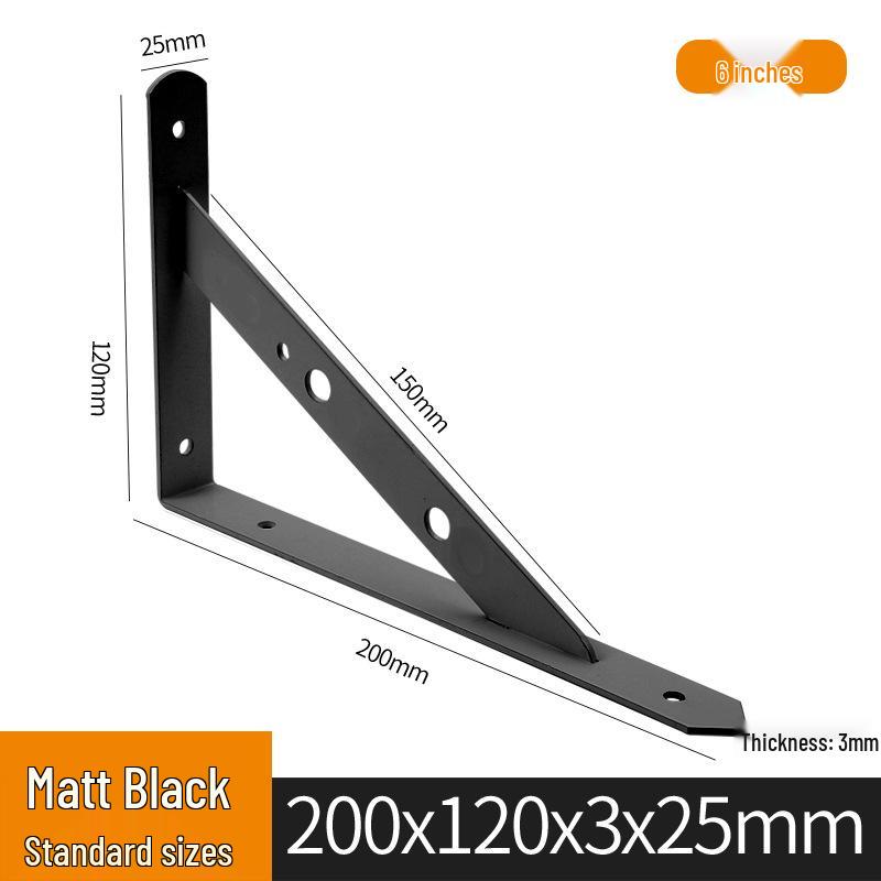 Wall-Mounted Storage Rack with Load-Bearing Support Triangle Bracket