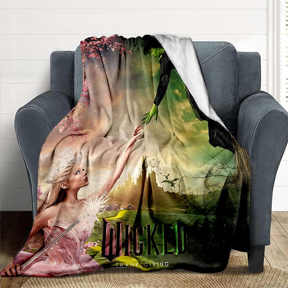 1pc Wicked Fantasy Outdoor Blanket Lightweight Flannel, Soft & Warm, All-Season Use for Sofa, Outdoor, Camping, Living Room, Office131