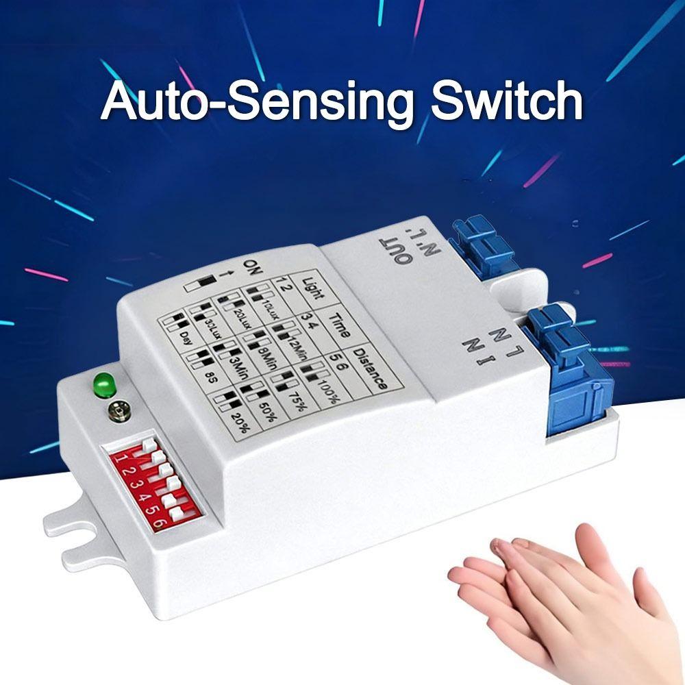5.8GHz Microwave Sensor 220V Auto-Sensing Switch Easy Install Motion Sensor Lighting Control