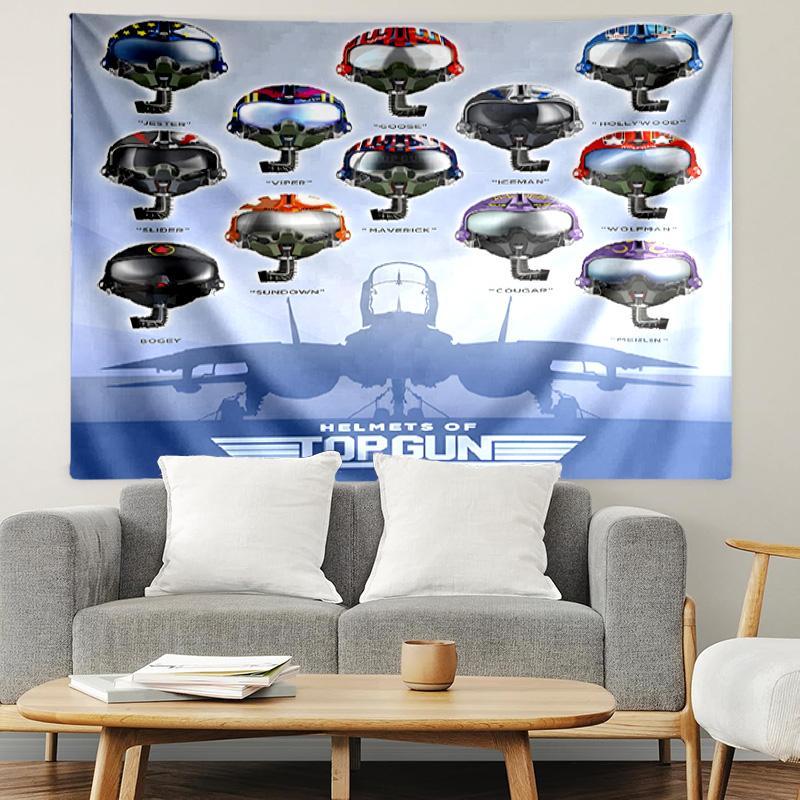 Top Gun Print Tapestry, Lightweight Wall Hanging, for Bedroom, Dorm, Living Room, Home Art Decor, Birthday Christmas Gift for Friends