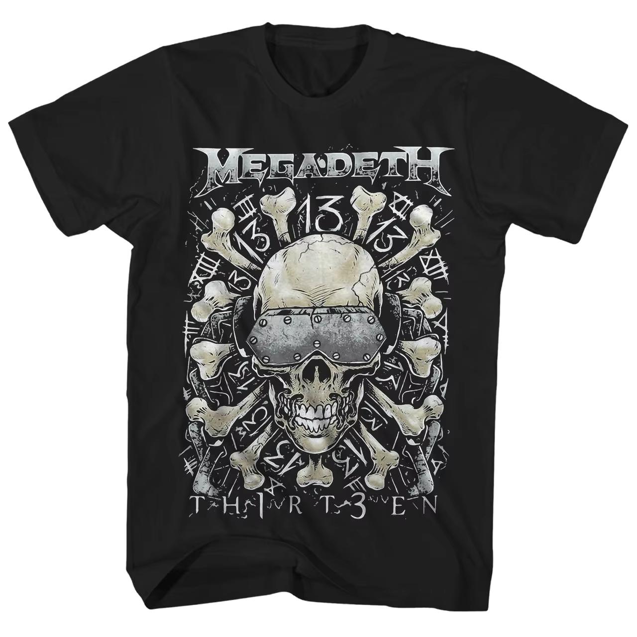 Megadeth Band 2026New Unisexs 100Cotton shirt Y2k album Graphic Tshirts hiphop style fashion hawaiian luxury Women popular Tshirt S