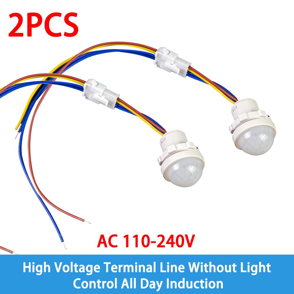 AC110-240V DC12-24V Automatischer Sensor-Lichtschalter LED PIR Infrarot Bewegungssensor Erkennung Mini LED Empfindliches Nachtlicht