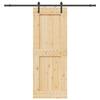 VidaXL Sliding Door and Hardware Kit 85x210 Cm Solid Pine 3332708